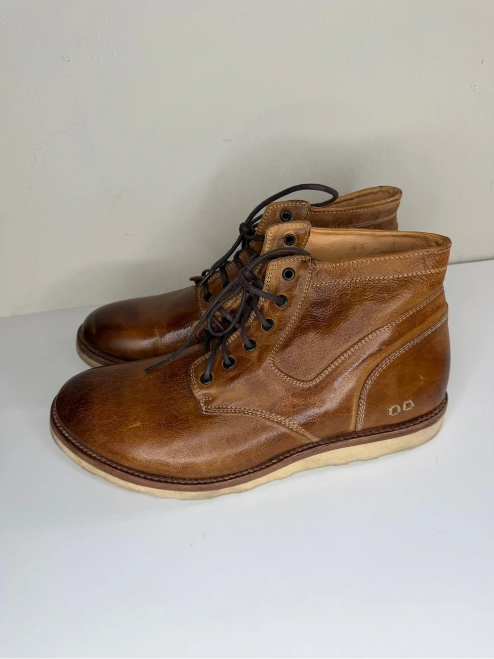 Bed Stu Cobbler Series Men’s Size 13M Lace Up Ankle Boots Distressed Brown